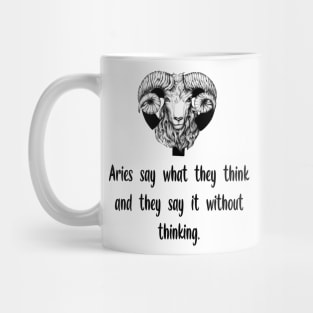 Funny Zodiacal quote sign Aries v3 Mug